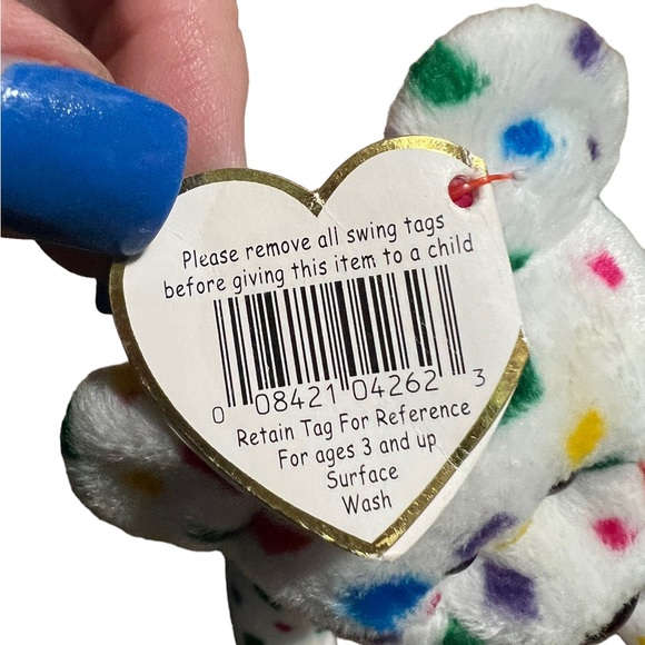 The Beanie Babies Collection TY 2K colorful Birthday bear - Picture 8 of 8